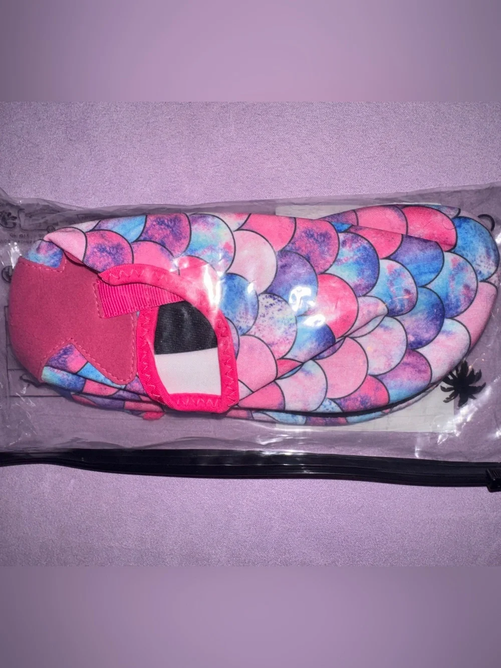 Kids Water Shoes - Pink Multicolor Mermaid Scale Slip-Ons